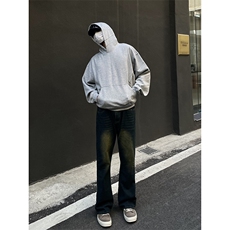 B221美式ins高街暗黑光版修身微喇牛仔裤LK23137-P55控78，男装牛仔裤，电商B221