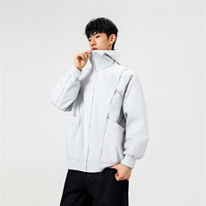 可二开拉链装饰解构大码M-5XL夹克男100%聚酯纤维JK78092P69控108，男装夹克，星座226-1
