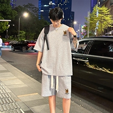 套装！华夫格套装短袖T恤短裤男TZ204-特P38，男装T恤，电商B367