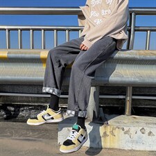 牛仔裤2022春季直筒宽松S-3XL长裤高街ins休闲裤潮牌K1991-P40，男装牛仔裤，星座512-2