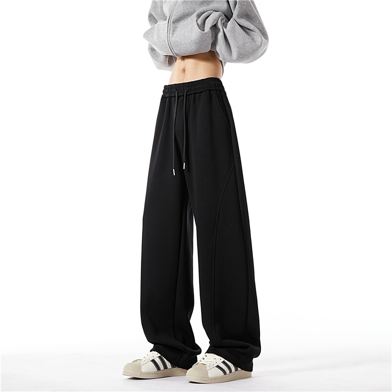 水洗渐变垂感拼接运动裤子男秋季潮牌青少年宽松直筒阔腿休闲长裤，男装休闲裤，星座512A（原616）