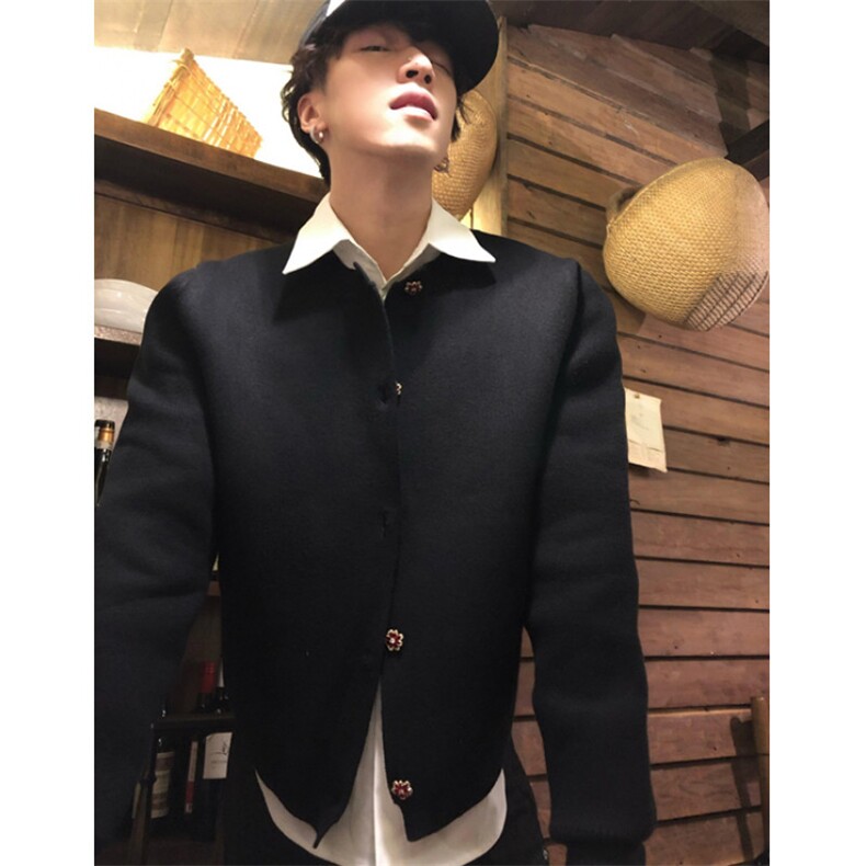 格雷系短宽针织开衫秋冬重磅加厚男女系毛衣外套MTK78,男装针织衫/毛衣,星座1116A（原606A-3）