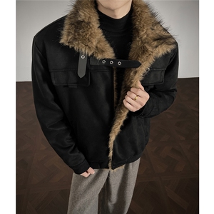 现货新款座山雕结构毛领棉服男MY085-P115图片