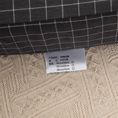 新款乳胶枕-全棉水洗棉乳胶枕套-小灰格60*40*10*12，枕套/枕芯，一起卖家纺