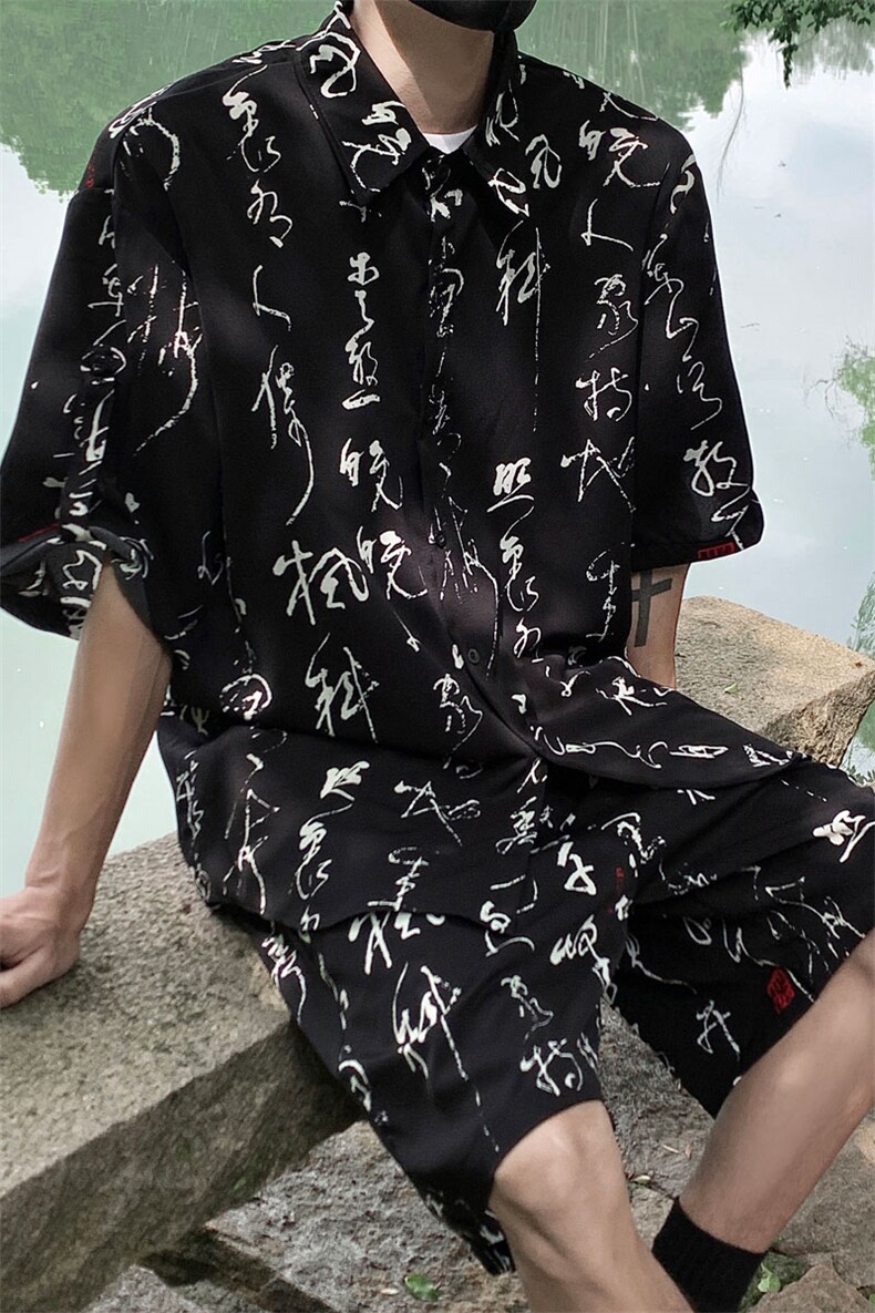 毛笔字套装TZ77836特P50衬衫DCS77837特P30DK77838特P20套装控98,男装衬衫,星座226-1