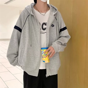 春秋hiphop痞帅开衫卫衣高街ins潮牌宽松连帽外套男 W3474-P35图片