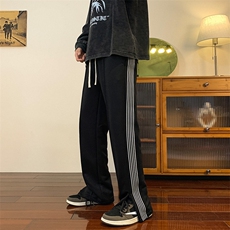 夏季高街ins运动裤拖地裤男韩版宽松休闲裤直筒卫裤K3888-P35，男装休闲裤，星座512-2