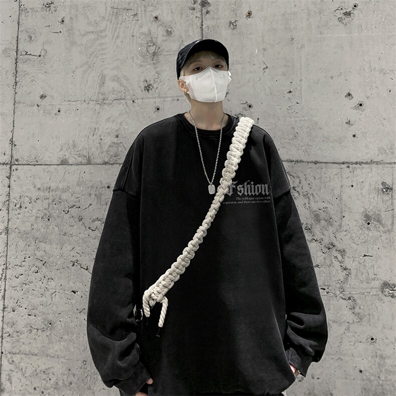 美式潮牌重磅水洗做旧圆领卫衣力推大码男BK5528-P58加绒P66,男装卫衣,星座517A