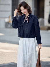 2025年秋季新款衬衫领短外套，女装短外套，慕依路