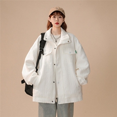 INCLEA美式复古工装外套男春秋新款潮牌压花设计宽松大码夹克，女装短外套，星座226-2