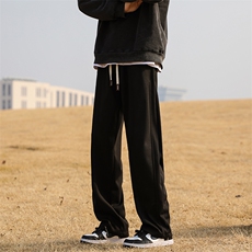 2024新款宽松直筒卫裤65%棉35%715-6-BK807P55，男装休闲裤，星座715-6