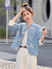 2026春季新款重工刺绣牛仔G风外套，女装短外套，伊仟回