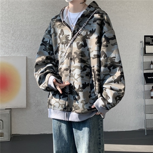 美式座山雕加绒加厚棉服男冬宽松连帽毛领棉衣外套MY18001图片