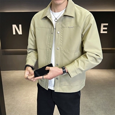 翻领夹克男贴标简约时尚上衣百搭衬衫外套A329-JK102-P105，男装夹克，电商A329
