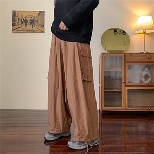 裤子高街潮ins大口袋美式复古工装裤男直筒宽松阔腿裤K0737-P45图片