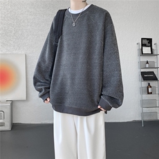 四季款现货WY5537-P35特大码基础款圆领套头卫衣，男装卫衣，电商D232