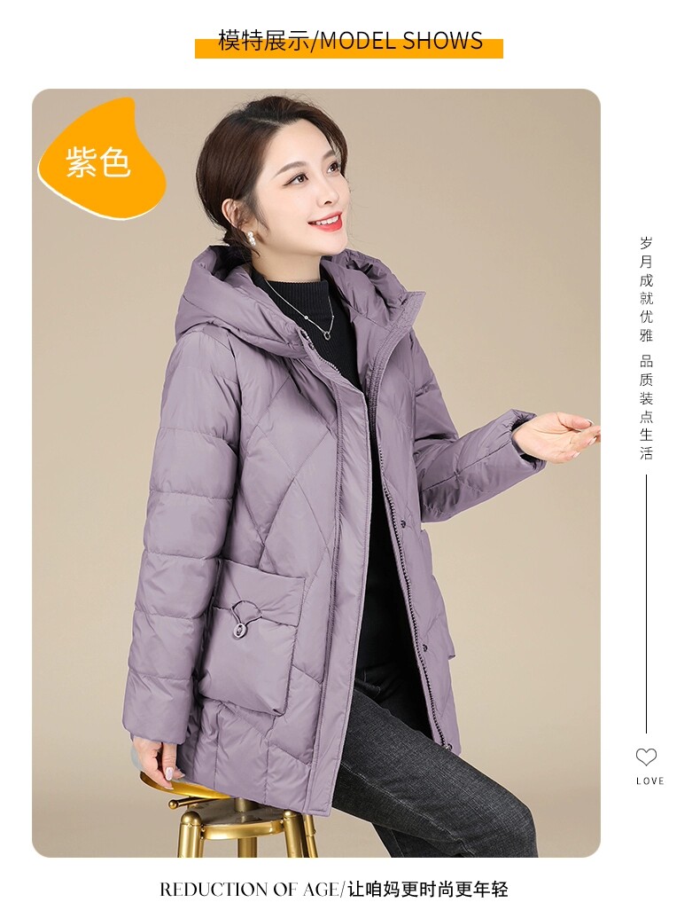 2025年秋季连帽大版羽绒棉服,女装棉衣/棉服,浩新羊绒