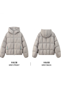网图-连帽方格面包服棉服男 cp256-特105图片