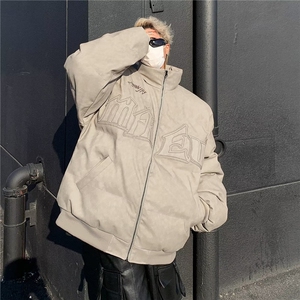 棉服男2024秋冬设计感小众ins潮立体压花宽松外套图片