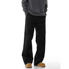 美式复古直筒休闲工装裤男生潮牌新款水洗做旧高街长裤DA807-P52，男装工装外套，星座208-5