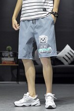 1港风休闲大码M-5XL运动5分裤原宿潮流五分裤男中裤7168P25控38，男装牛仔裤，星座226-2