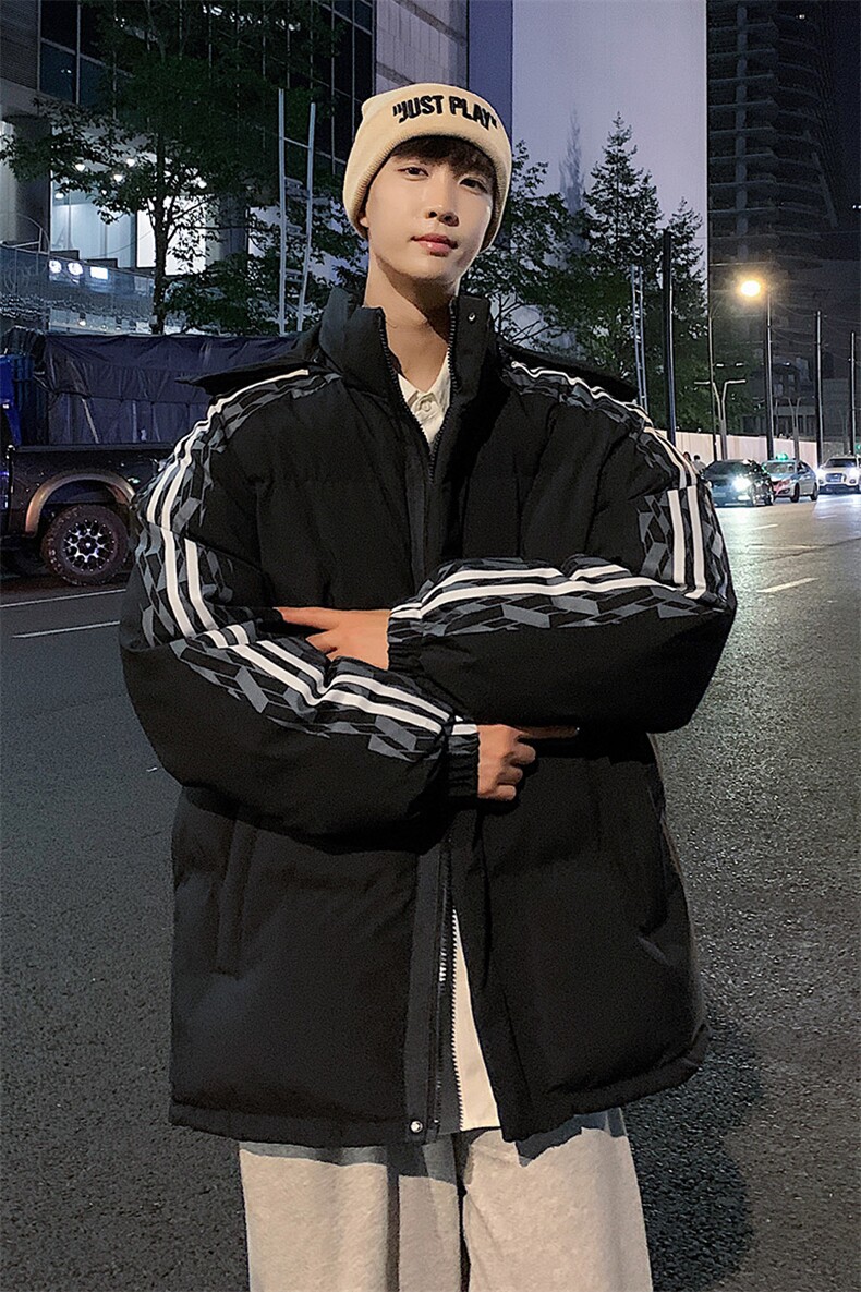 港风2026新品冬季宽松情侣装男装棉衣棉服冬装加厚外套D001-P105,男装棉衣,星座717