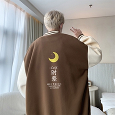摇粒绒棒球服男大码开衫卫衣男夹克BF86047-P65，男装夹克，电商A040