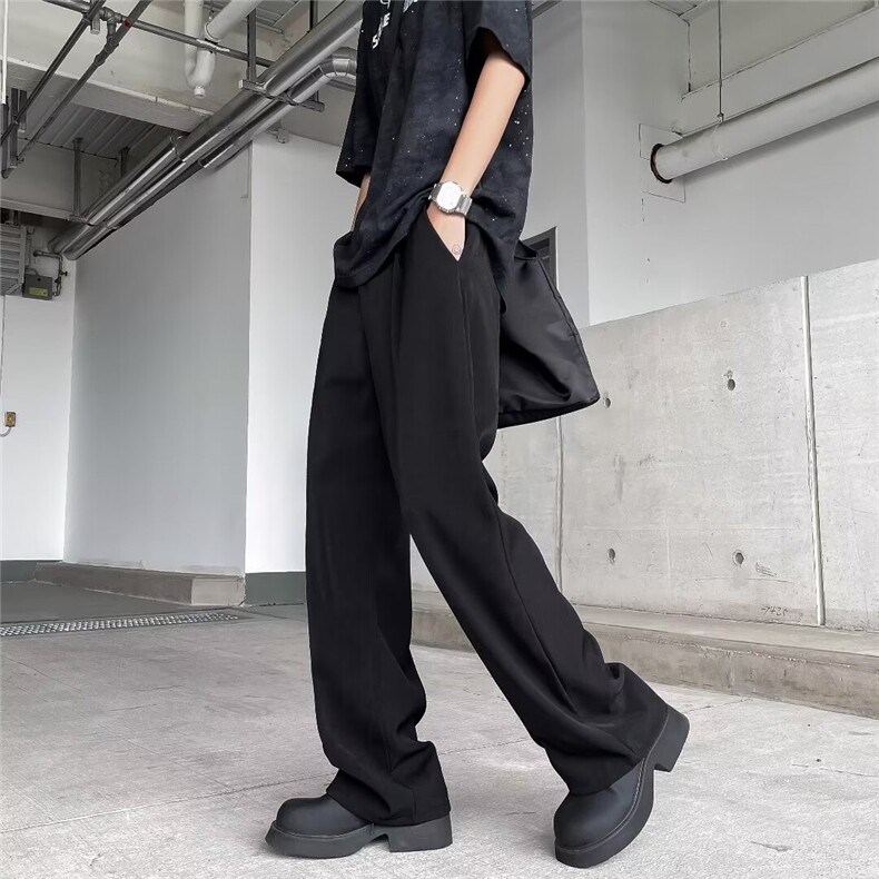 休闲西裤男士韩版潮流垂感高街百搭2024夏季新款ins长裤K5326-P37，男装西裤，星座412-2