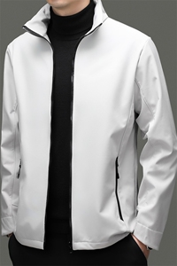 R5261男士立领软壳嘉绒服加厚保暖蓄热外套图片