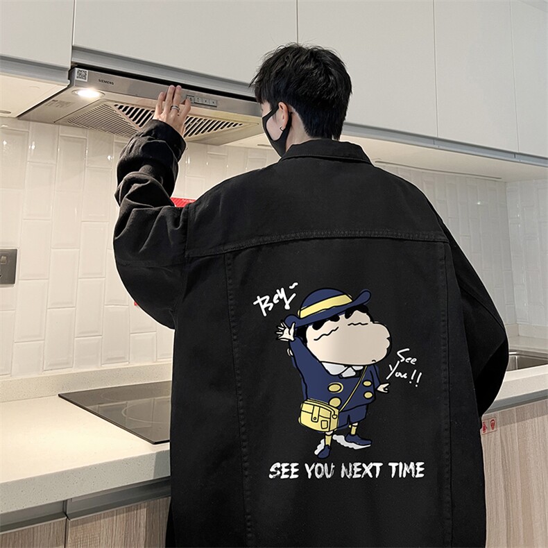牛仔夹克男大码牛仔外套男茄克NJ77240-P60加绒款-P75,男装夹克,电商A040