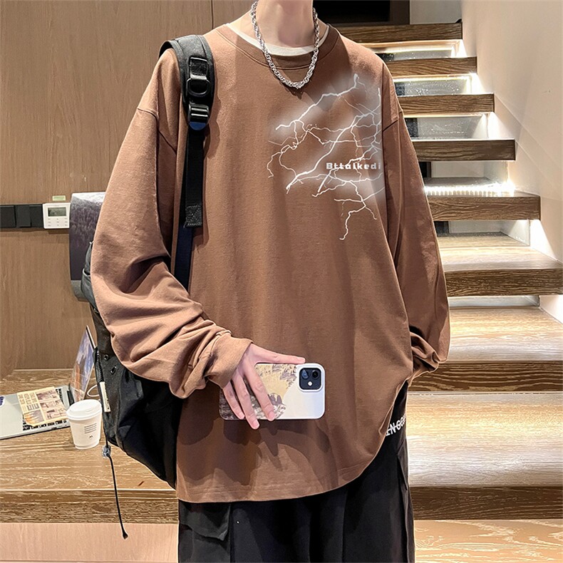 抖音得物供货量大从优可提供视频美式长袖T恤CT570特P28,男装T恤,电商A486