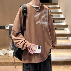 抖音得物供货量大从优可提供视频美式长袖T恤CT570特P28，男装T恤，电商A486