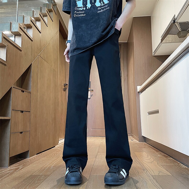 牛仔裤男夏季ins高街美式小众垂坠感百搭阔腿裤N1076-P45,男装牛仔裤,星座308B-2