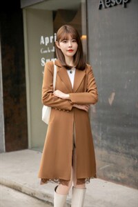 蕾丝拼接大衣,其它,裳之恋语