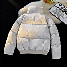 复古做旧冬装立领棉服男女棉衣外套光板面包服高街HZ8819-P88，男装棉衣，星座610B-1