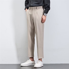 直筒西裤男夏季薄款九分冰丝裤子速干西装休闲裤男F00，男装西服套装，星座1116A-2（原606A-1）