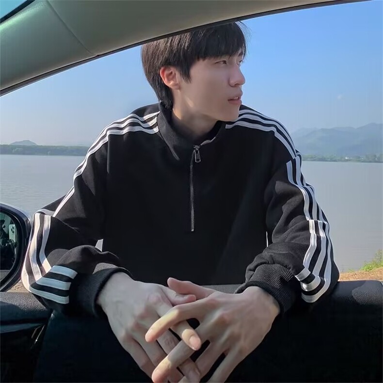 现货简约港风2026春季新款男士休闲大码卫衣外套W295，女装短外套，星座1816-3（原1210-3）