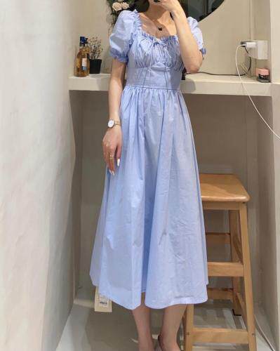 现货!甜美气质温柔风方领连衣裙，女装连衣裙，FUXINXIN 福歆歆