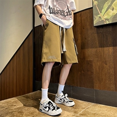 短裤男士夏季新款美式复古休闲五分中裤潮流百搭宽松跑步运动裤子，男装牛仔裤，星座1013