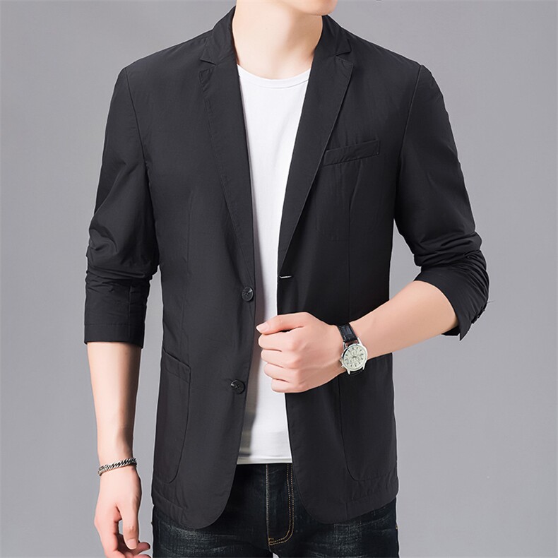 2023春秋季新款青中年男士小西装休闲薄款春款单西服外套上衣，男装西服，电商B212（原钱塘6029）
