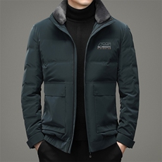 脱卸领羽绒服冬季中年男士休闲立领防寒服爸爸冬装YYYR6811-P295，男装羽绒服，电商B212（原钱塘6029）
