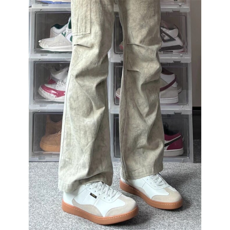 【有货的】杏色扎染工装裤男女美式复古大口袋裤子G810WW-特P58，男装工装外套，星座1007（原301D）