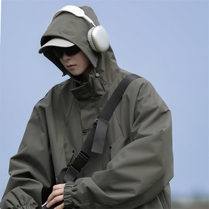 A981-P58 秋冬季户外机能工装夹克上衣日系潮牌冲锋衣外套男士图片