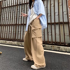 日系原宿风ins潮牌直筒宽松阔腿裤子街头复古港风工装休闲长裤，男装工装外套，星座1013