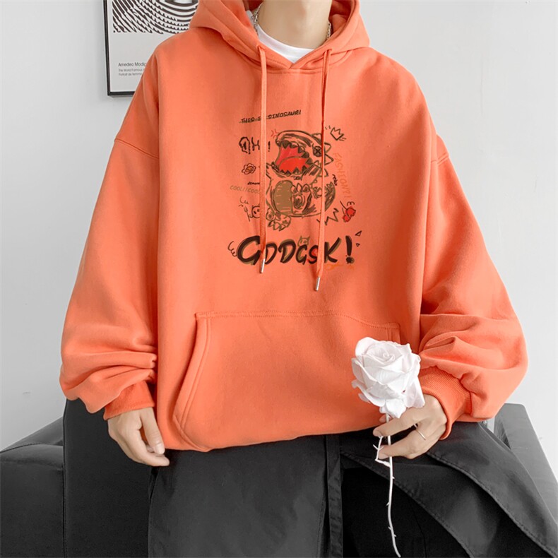 秋季韩版宽松连帽卫衣男上衣休闲打底衫WY9244/P50加绒P55,男装卫衣,电商B316