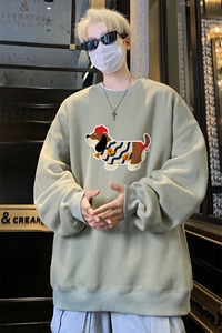 ！圆领卫衣男装港风长袖t恤男外套男 WY550-特P23图片