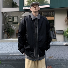 M8212-P85美式假两件拼接飞行员棉服外套，男装棉衣，星座1501-1