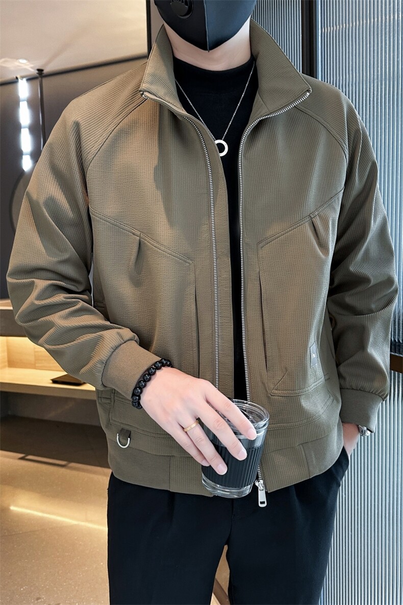 2025秋季社会小伙帅气男立领夹克外套JK29P105控148,男装夹克,电商B276A