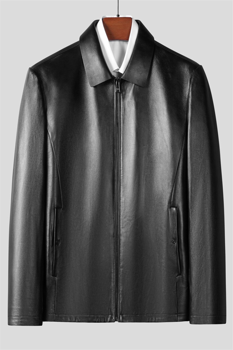 SF1901男式2026秋新款头层绵羊皮短款立领皮衣真皮皮衣男皮P560，男装皮衣，电商B360A（原721A）