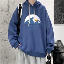 WY2235-P35加绒款-P40纯棉连帽卫衣男大码运动帽衫宽松薄外套男，男装卫衣，电商A040